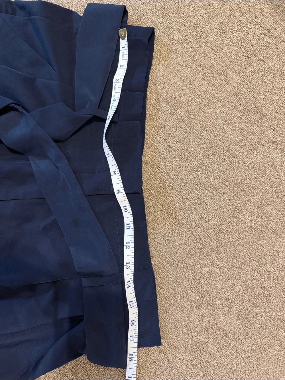 Michael Kors Navy blue belted wide leg pants